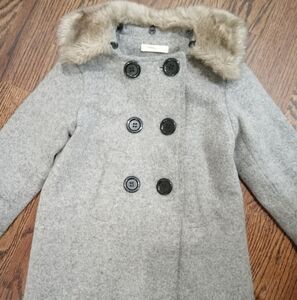 Anais And I Girls Grey Wool Coat